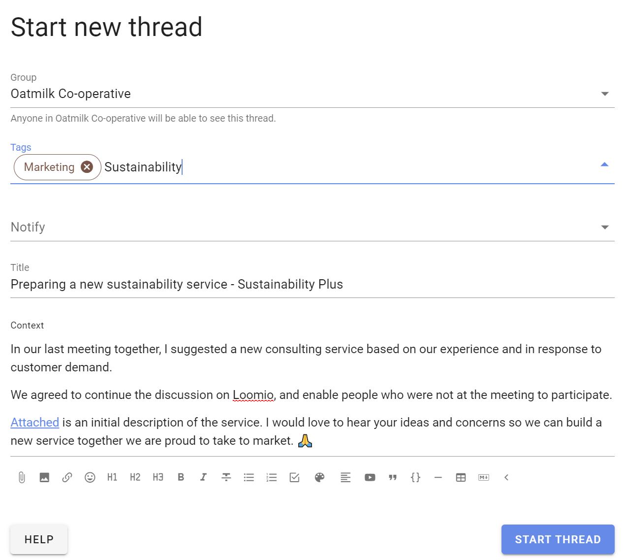 create new tag
