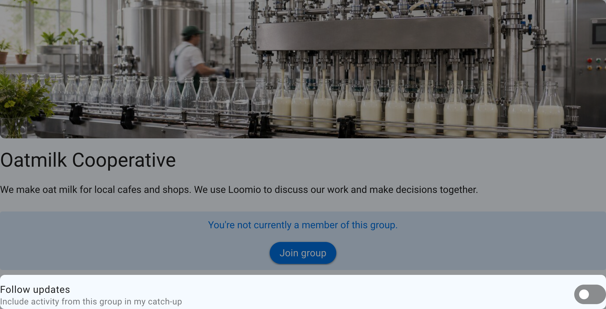 Follow updates on an Open group