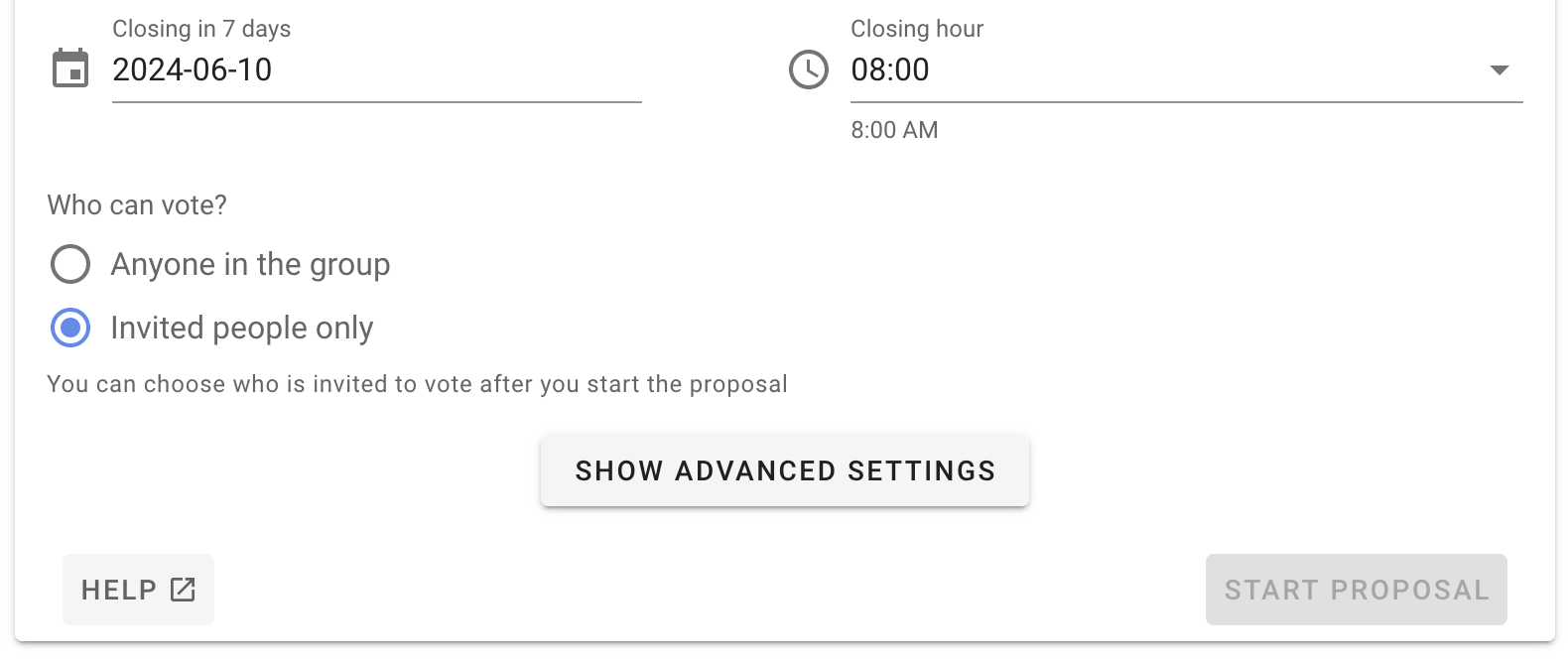 seleting invited people only