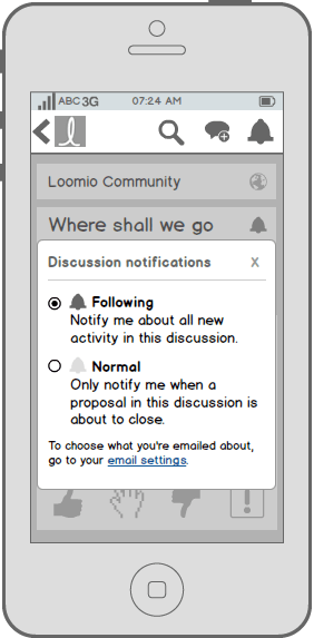 Discussion notifications prompt